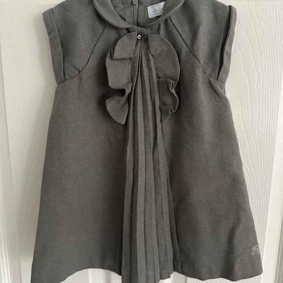 Tartine et Chocolat Toddler Dress Grey Pleated Party Dress 2T - Picture 1 of 5